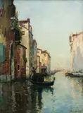 Maurice Bompard, Canal à Venise, huile sur toile