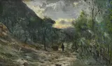 Adolphe Appian, Paysage animé, 1861, huile sur toile