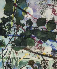 André Marchand, La fraicheur du matin sur l'étang, aquarelle sur papier