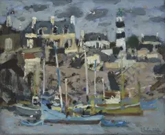 Eugène Baboulène, Port breton, 1958_,_ huile sur toile