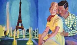 Rhonda Zwillinger, It's Better in french, huile sur masonite