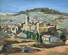 André Planson, Mirabel-aux-Baronnies, 1969, huile sur toile