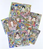 Carol Bailly, Frida Kahlo, 5 dessins, encre, aquarelle, feutre, pastel et stylo sur papier