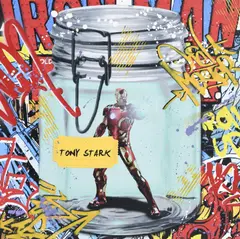Aiiroh, Preserve Ironman, 2023, technique mixte et acrylique sur panneau