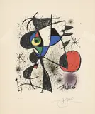 Affiche pour l'Université de Genève by Joan Miró, 1974, lithographie couleur, sold Jun 2023