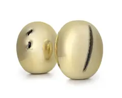 Lucio Fontana, Concetto Spaziale, Natura, 1967, 2 sculptures en laiton poli