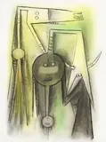 Wifredo Lam, Sans titre, 1970, fusain et pastel sur papier