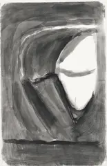 Bram van Velde, Sans titre, 1970, lavis d'encre de Chine sur vélin de Canson