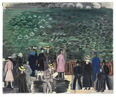 Raoul Dufy, Promenade sur la jetée de Sainte-Adresse, c.1924, huile sur toile