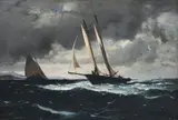 François Bocion, Gros temps sur le Léman, 1865, huile sur toile