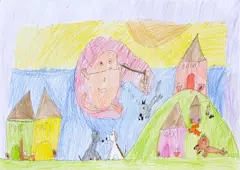 Eszter Varga, Hafinkovo, 2010, farebné ceruzy na papieri