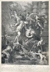 Jean-Marc Nattier, Narodenie Márie Medicejskej, okolo 1710, medirytina na papieri