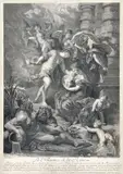 Jean-Marc Nattier, Narodenie Márie Medicejskej, okolo 1710, medirytina na papieri