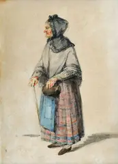 Hermann Armin Kern, Starena, 1877, akvarel na papieri