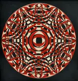 Gyarmathy Tihamér, Konštruktivistická kompozícia, 1957, serigrafia na papieri