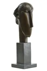 Hlava by Constantin Brancusi, neskoršia edícia), bronz, mramorový podstavec, sold Mar 2010