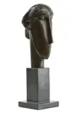 Constantin Brancusi, Hlava, neskoršia edícia), bronz, mramorový podstavec
