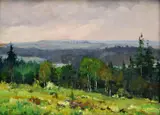 Josef Jambor, Zelená krajina, 1928, olej na kartóne