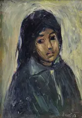 Dievča by Rudolf Krivoš, 1956, olej na kartóne, sold Mar 2010