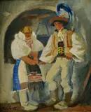 Navrávačky by Jan Hála, 1944, olej na plátne, sold Dec 2009