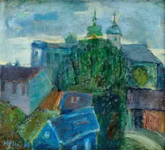 Holá Emília, Siluety, 1980, olej na plátne