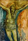 Štefan Porubän, Ukrižovaný, okolo 2000, olejová tempera na sololite