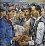 Štrajk by Imro Weiner-Kráľ, 1963, olej na plátne, sold Dec 2009