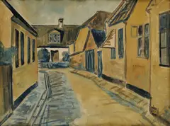 František Foltýn, Košická periféria, 1921, akvarel na papieri