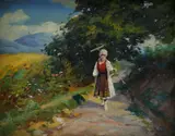 Géza Sontágh, Hrabáčka, okolo 1880, olej na kartóne