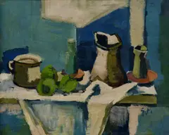 G. M. Monogramista, Zátišie, okolo 1960, tempera na papieri