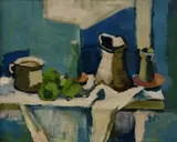 G. M. Monogramista, Zátišie, okolo 1960, tempera na papieri
