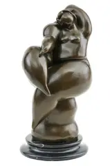 Veľký akt by Fernando Botero, neskoršia edícia, bronz, mramorový podstavec, sold Dec 2009