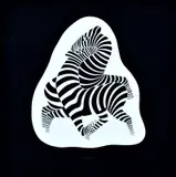 Viktor Vasarely, Zebry II., okolo 1960, serigrafia na papieri