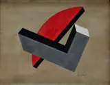Peter Laszlo Peri, Konštruktivistická kompozícia II., okolo 1930, olej na kartóne