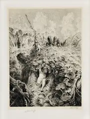 Nymfa by Max Švabinský, okolo 1930, litografia na papieri, sold Dec 2009