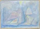 Peter Bartoš, Krajina premien, 1966, akvarel, pastel na papieri