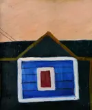 Július Koller, Domček, 1963, olej na plátne
