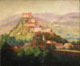Marta Rožánková-Drábková, Oravský hrad, okolo 1930, olej na plátne