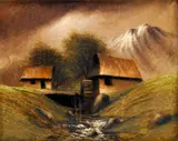 Mlyn pod horami by Jenő, eugen & Szepesi-kuszka, okolo 1910, olej na plátne, sold Oct 2009