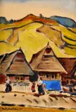 Na dedine by Martin Benka, okolo 1935, olej na kartóne, sold Oct 2009