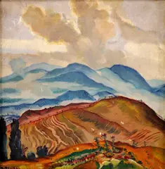 Martin Benka, Krajina od Ružomberka, okolo 1927, olej na plátne