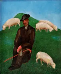 Mikuláš Galanda, Pastier s ovcami, okolo 1931, olej na plátne