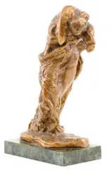 Žiaľ by Jozef Kostka, 1940, bronz, marmorový podstavec, sold Oct 2009