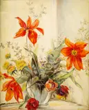 Johannes Janson, Kvety, okolo 1940, olej na plátne