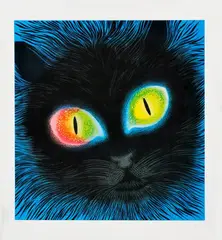 Mačacie oči by Viktor Vasarely, okolo 1960, serigrafia na papieri, sold Oct 2009