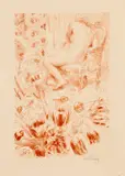 Max Švabinský, Rašení v záhradce, 1933, litografia na papieri