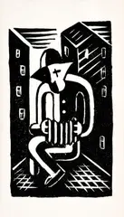 Josef Čapek, Harmonikár, okolo 1920, drevorez na papieri
