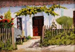 Eugen Chrien, Na priedomí, 1957, olej na kartóne