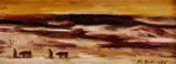 Posledné snehy by Mária Medvecká, 1979, olej na kartóne, sold Jun 2009