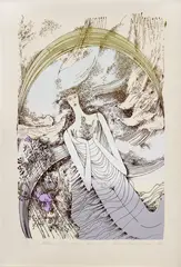 Augustínová Božena, Podrž si lúčnu rosu v dlaniach, 1989, serigrafia, kombinácia techník na papieri